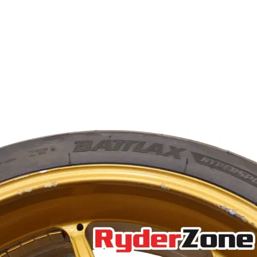 2012 - 2014 BMW HP4 REAR WHEEL BRONZE RIM STRAIGHT BRIDGESTONE TIRE S1000RR