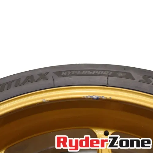 2012 - 2014 BMW HP4 REAR WHEEL BRONZE RIM STRAIGHT BRIDGESTONE TIRE S1000RR