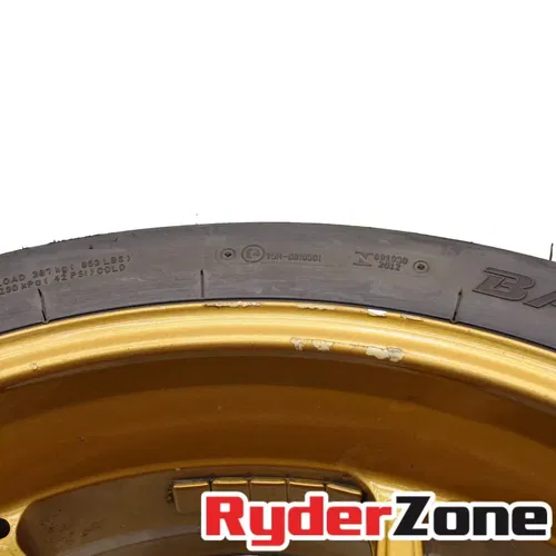 2012 - 2014 BMW HP4 REAR WHEEL BRONZE RIM STRAIGHT BRIDGESTONE TIRE S1000RR