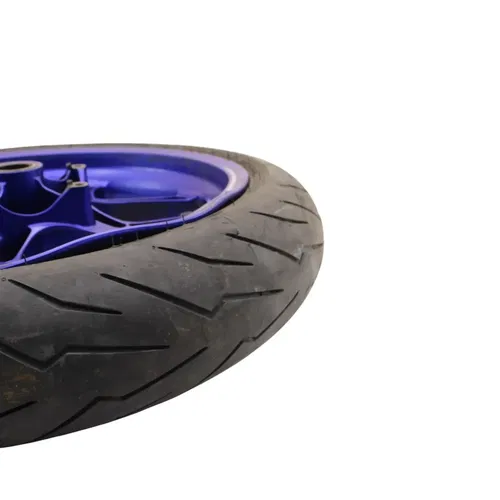 2017 - 2024 YAMAHA YZF R1 FRONT WHEEL BLUE PIRELLI TIRE *DAMAGED / BENT*