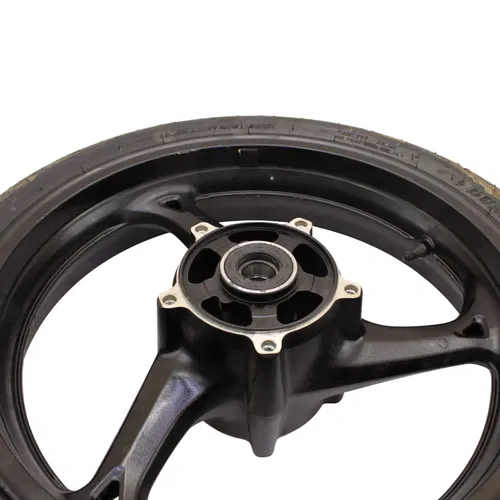 2008 - 2018 SUZUKI HAYABUSA FRONT WHEEL BLACK DUNLOP TIRE STRAIGHT RIM