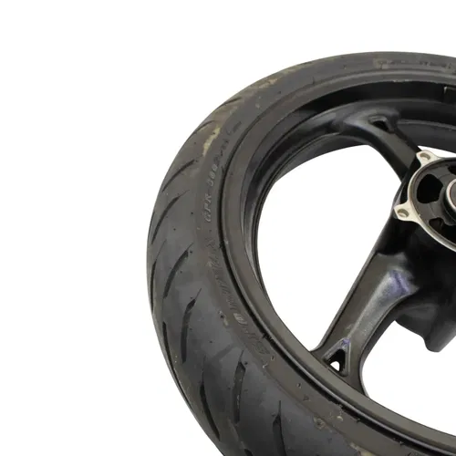 2008 - 2018 SUZUKI HAYABUSA FRONT WHEEL BLACK DUNLOP TIRE STRAIGHT RIM