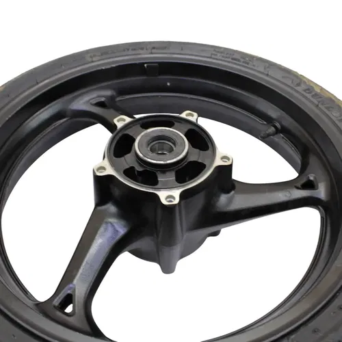 2008 - 2018 SUZUKI HAYABUSA FRONT WHEEL BLACK DUNLOP TIRE STRAIGHT RIM