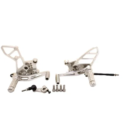 2003 2004 SUZUKI GSXR1000 VORTEX REARSETS FRONT SIDE FOOT PEG REST SILVER
