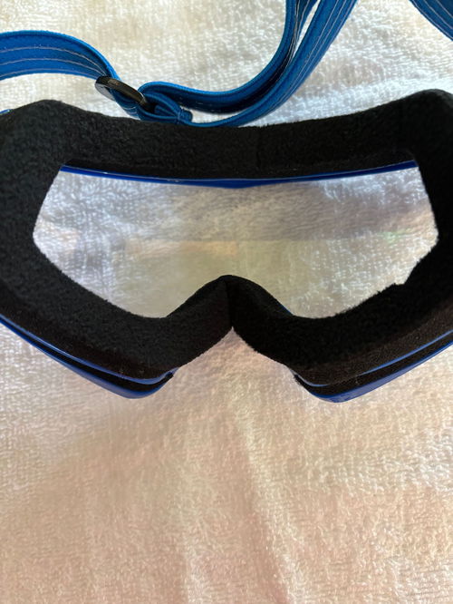 Blur Premium MX Goggles B-Zero Solid Blue with Clear Lens