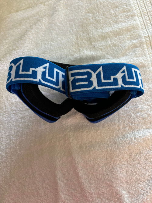 Blur Premium MX Goggles B-Zero Solid Blue with Clear Lens