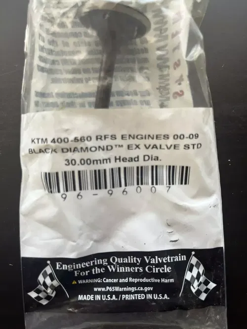 Kibblewhite Black Diamond Exhaust Valve Standard for KTM On-Off Road