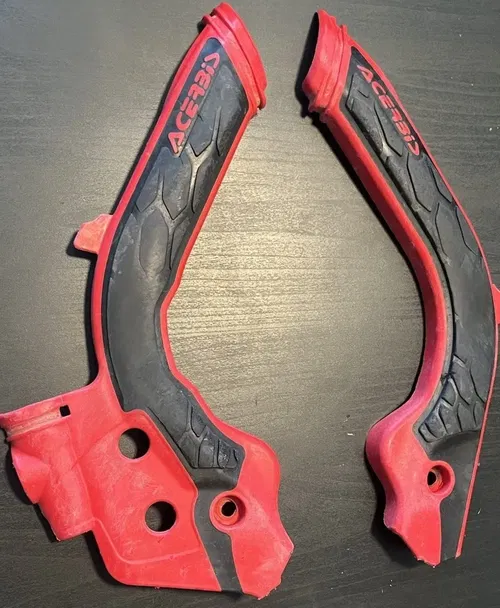 Acerbis X Grip Frame Guards Red Black for GAS GAS EC250F 4T 21-22