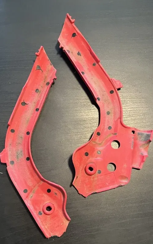 Acerbis X Grip Frame Guards Red Black for GAS GAS EC250F 4T 21-22