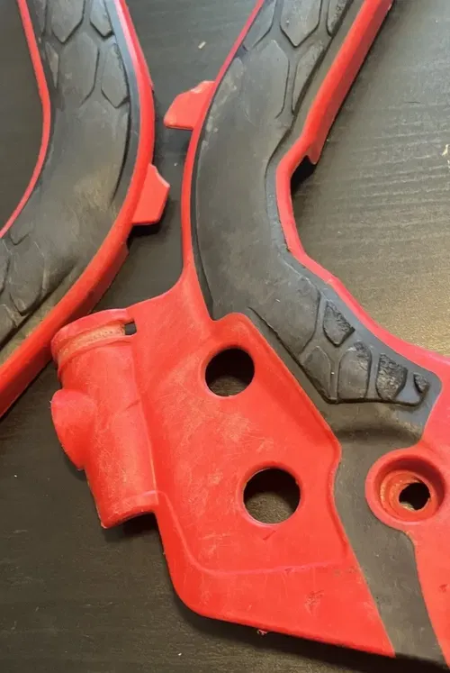 Acerbis X Grip Frame Guards Red Black for GAS GAS EC250F 4T 21-22