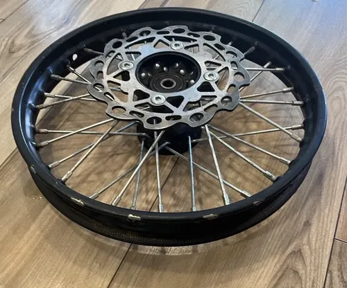 *** DENTED *** Front Wheel Assembly (14") For SSR SR125 Pit Bikes.