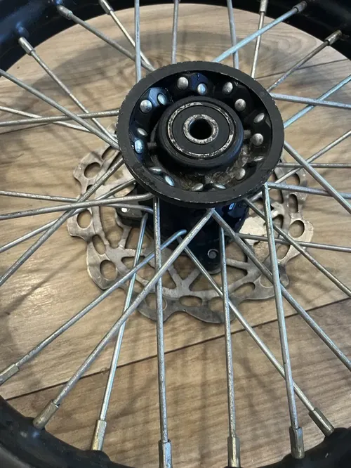 *** DENTED *** Front Wheel Assembly (14") For SSR SR125 Pit Bikes.