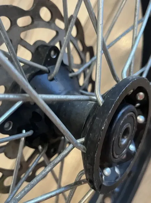 *** DENTED *** Front Wheel Assembly (14") For SSR SR125 Pit Bikes.