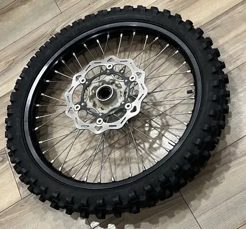 2018 KTM 450 SXF Excel FRONT Wheel 21" Assembly Black Rim Hub Rotor WITH Tire