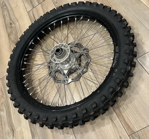 2018 KTM 450 SXF Excel FRONT Wheel 21" Assembly Black Rim Hub Rotor WITH Tire