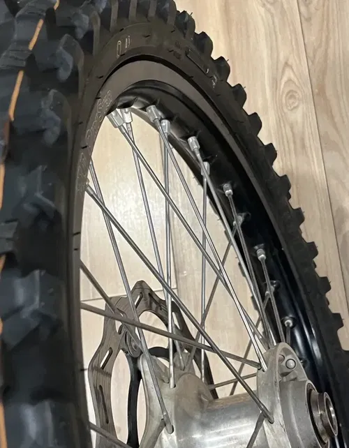 2018 KTM 450 SXF Excel FRONT Wheel 21" Assembly Black Rim Hub Rotor WITH Tire