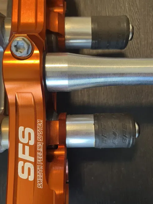 2016 - 2022 KTM 250 SXF NEKEN TRIPLE TREE CLAMP UPPER LOWER ORANGE STRAIGHT