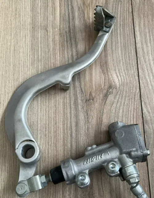 2022 Kawasaki KX450 Nissin Rear Brake Master Cylinder with Caliper and Pedal