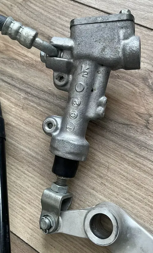 2022 Kawasaki KX450 Nissin Rear Brake Master Cylinder with Caliper and Pedal