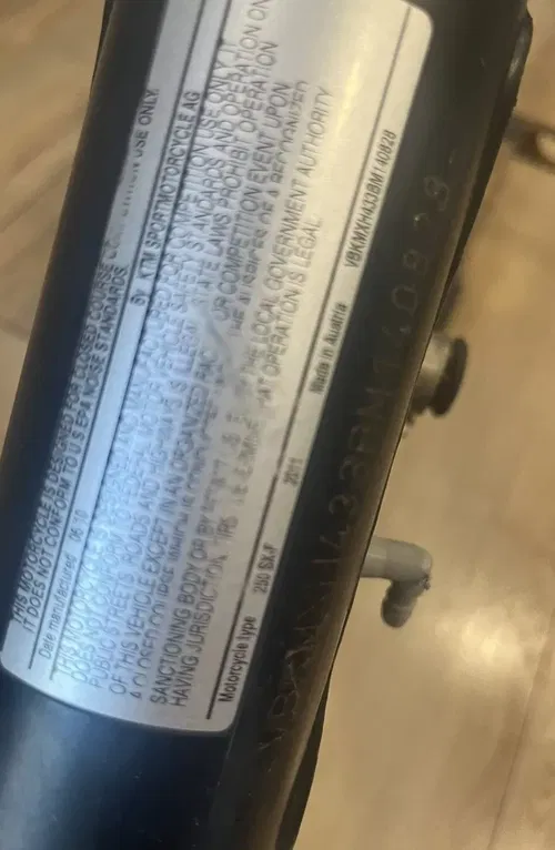 2011 ktm 250sxf Frame