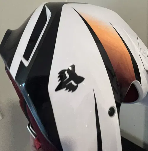 Fox Racing Motocross V1 Flora Helmets-White/Black (Small)