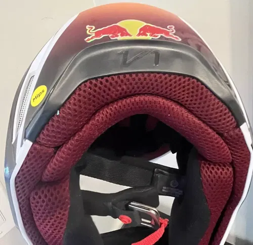 Fox Racing Motocross V1 Flora Helmets-White/Black (Small)