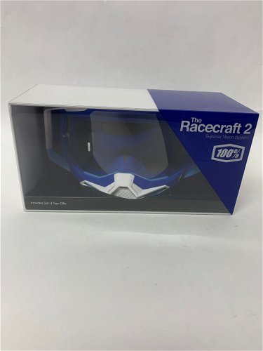 100% Racecraft 2 Goggles - Blue - Clear Lens, Includes Set Of Tear Offs