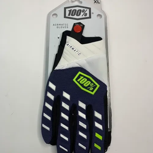 100% Airmatic Gloves - Navy / White - Size XL