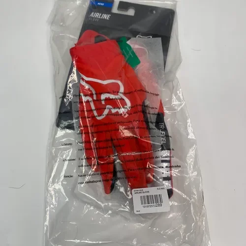 Fox Racing Airline Gloves - Flo Red - Size Small
