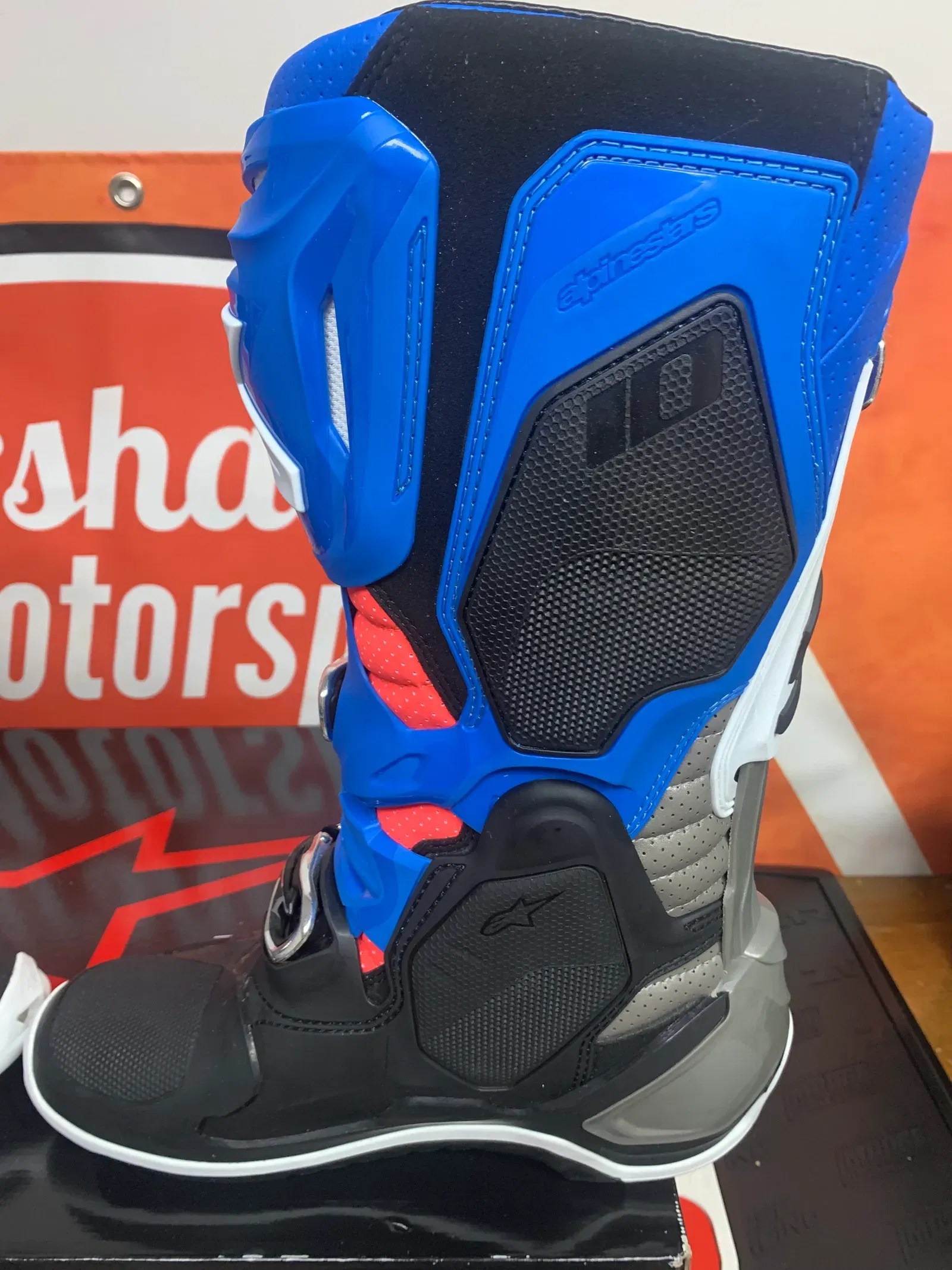 Brand New Alpinestars Tech 10 Supervented Boots Size 10 Blue/Black