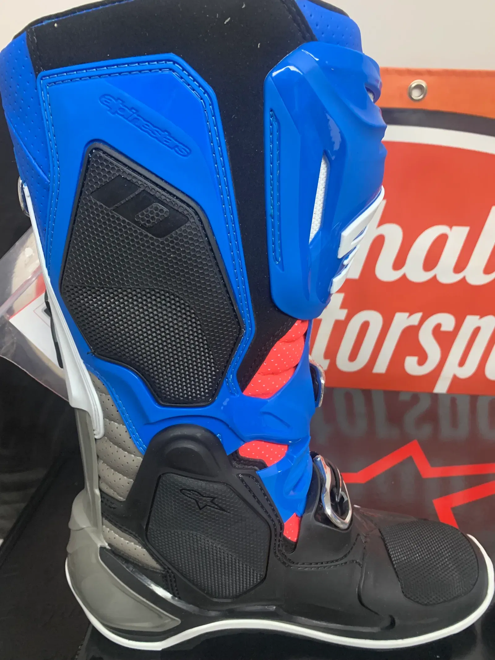 Brand New Alpinestars Tech 10 Supervented Boots Size 10 Blue/Black