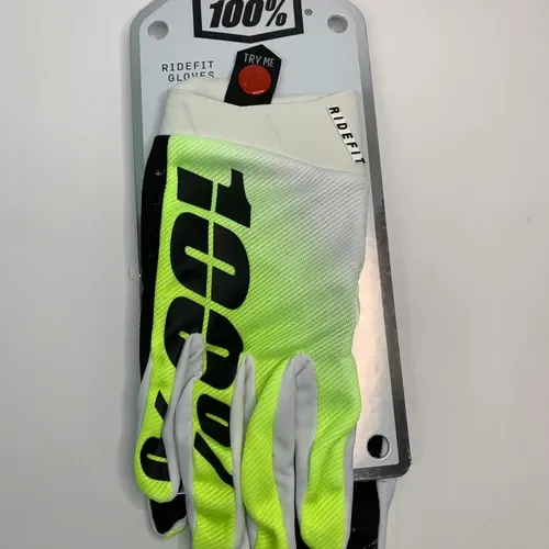 100% Ridefit KORP Gloves - Korpo Yellow - Size Large