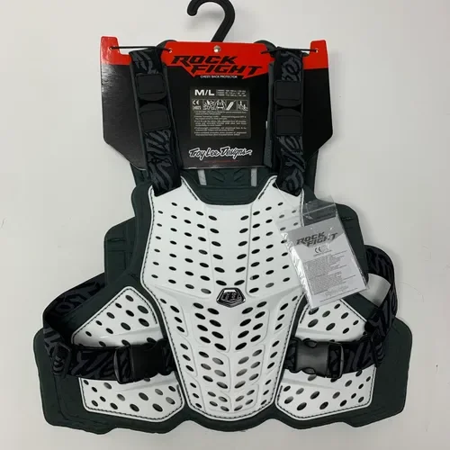 Troy Lee Designs Rockfight Chest Protector - White - Medium/Large