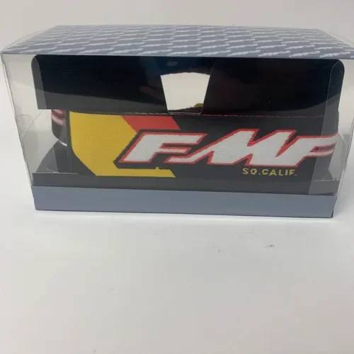 FMF PowerBomb Speedway Goggles - BLK/YLW/Red/WHT - Clear Lens