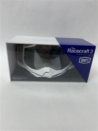 100% Racecraft 2 Goggles - Mayfair - Silver Mirror Includes Extra Lens+Tear Offs