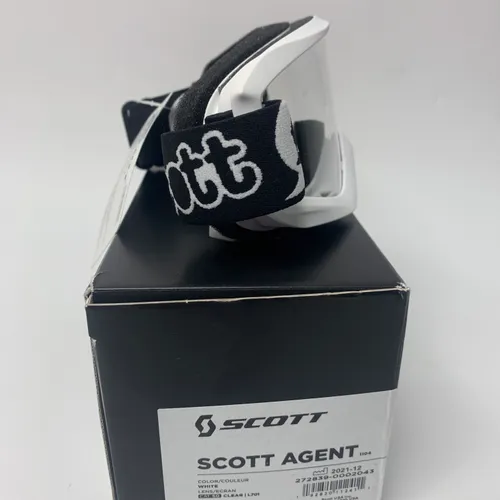 Scott Agent Youth Goggles - White - Clear Lense