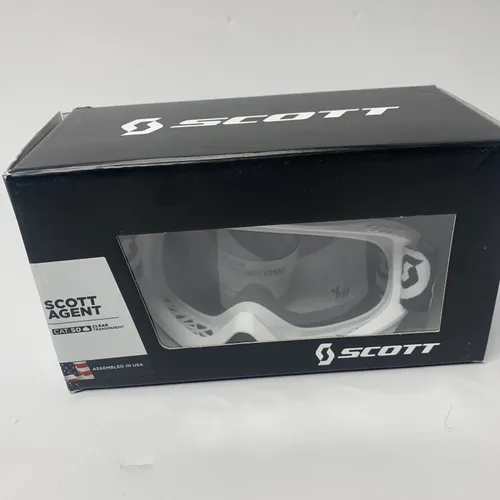 Scott Agent Youth Goggles - White - Clear Lense