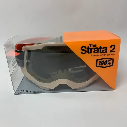 100% Strata 2 Sand Goggles - Kombat - Smoke Lense