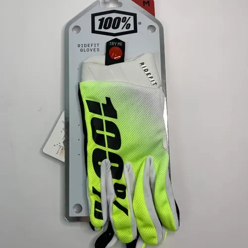 100% Ridefit KORP Gloves - Korpo Yellow - Medium