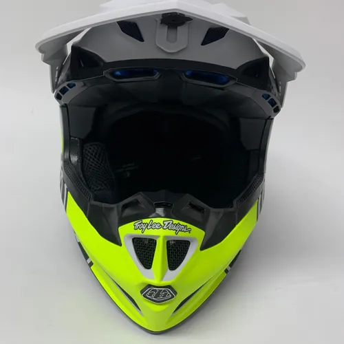 Troy Lee Designs GP Helmet No MIPS ; Volt Camo White, Size Medium