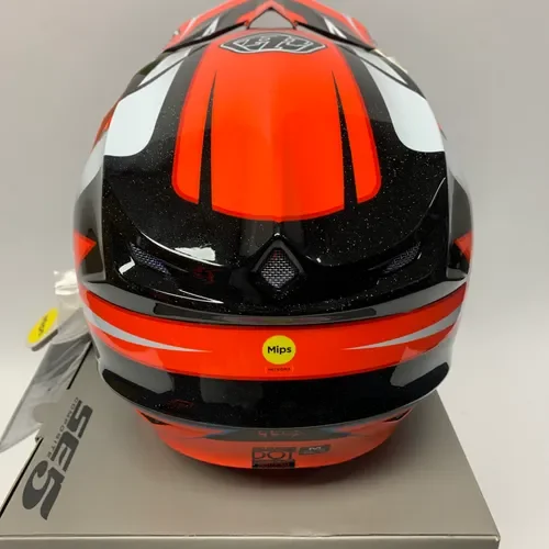Troy Lee Designs SE5 Composite Saber Helmet W/ MIPS - Neon Red - Size Medium