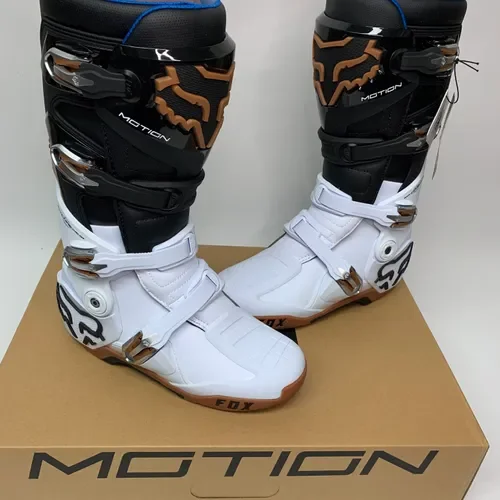 Fox Racing Motion Boots - Black / White / Gum - Size 10