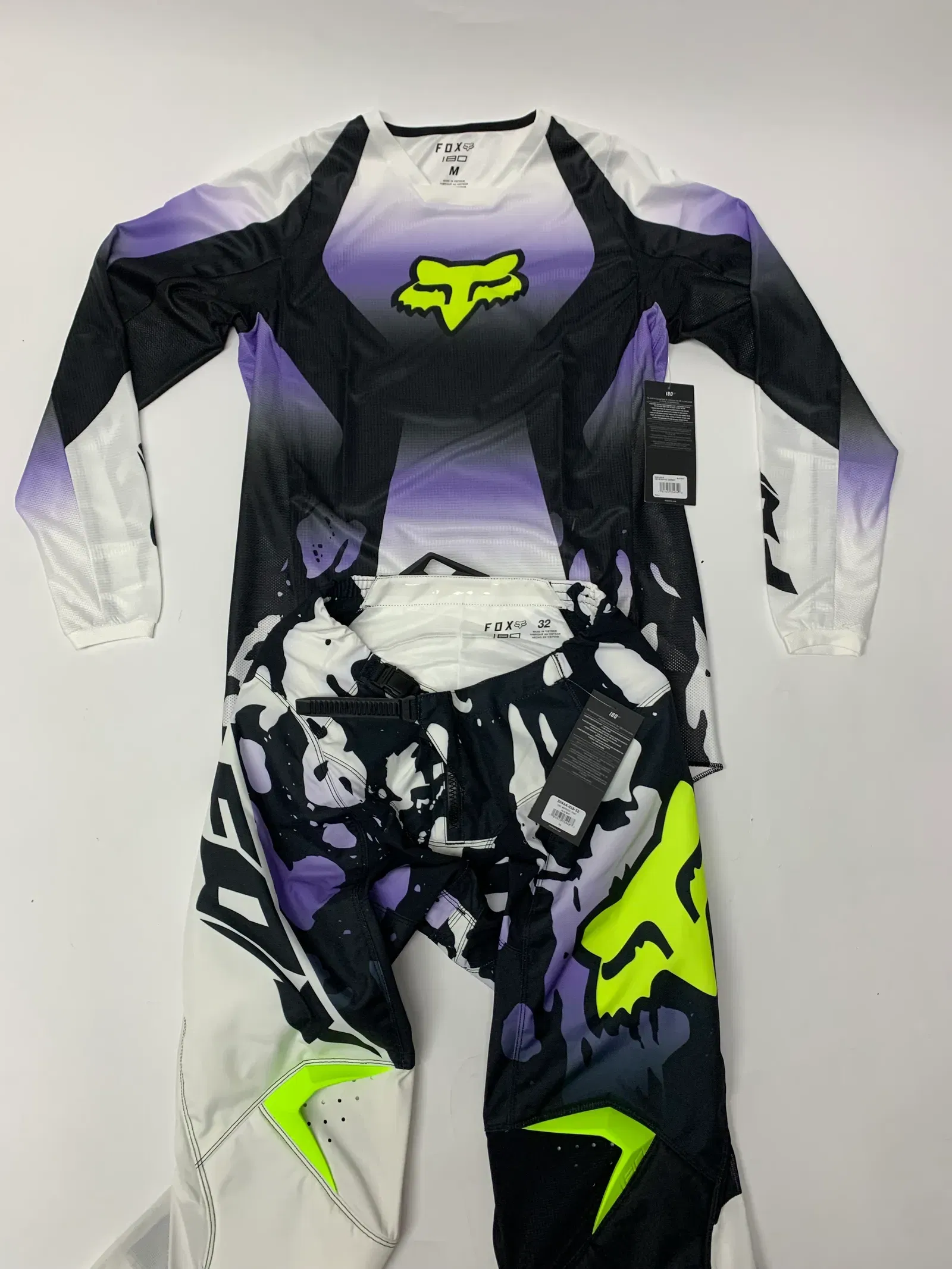 高速 割引 平日 Fox Racing Medium - Black/White - Set Gear Morphic 180 バイクウェア・装備