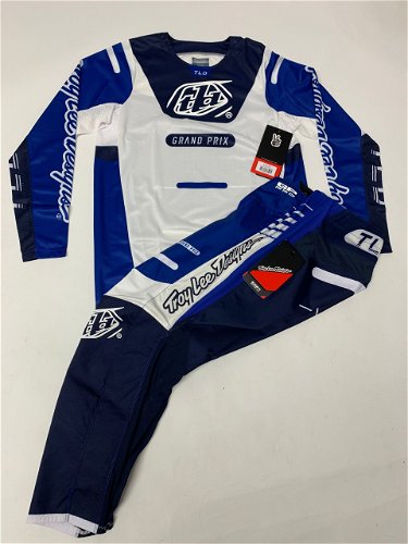Troy Lee Designs GP Pro Blends White/Blue Medium Jersey 32 Pants M/32