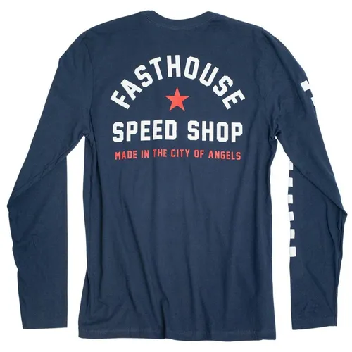 Fasthouse Star Long Sleeve Tee Shirt - Blue - Size Med.