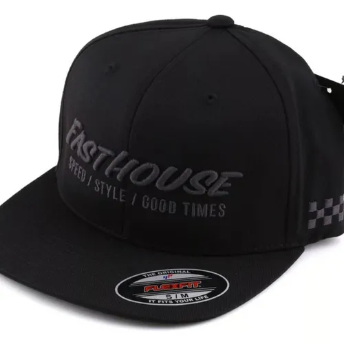 Fasthouse Classic Fitted Flexfit Hat Black - Size S / M