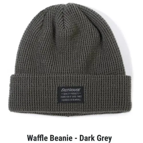Fasthouse Waffle Beanie Hat - One Size - Gray