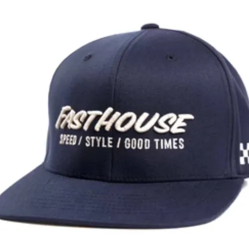 Fasthouse Classic Fitted FlexFit Hat Blue - Size S/M