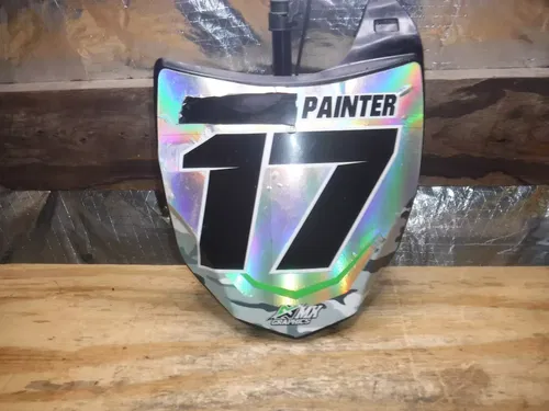 2012 Kx250f Front Number Plate Plastics Plastic Body Black