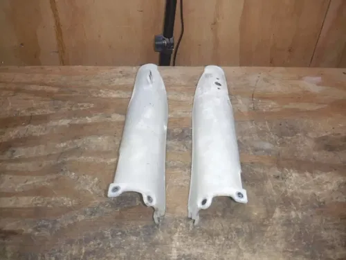 2007 KX250f KX450f Front Fork Guards Plastics White 2006 2007 2008 KX 450f 250f
